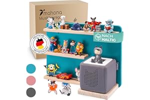 ‎MAHONA mahona Tonie Shelf – Compatible with Toniebox and Tonie Figures Storage – Space for up to 27 Figures – Toniebox Shelf Girls and Boys – Wall Shelf Children's Room – Accessories for Toniebox Starter Set