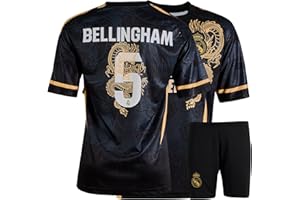 IHIMI JudeB R.Madrid #5 smok retro, limitowana edycja, koszulka dla dzieci i spodenek, koszulka sportowa, koszulka treningowa, koszulka dziecięca, koszulka z krótkimi fanami piłki nożnej (4-13 lat)