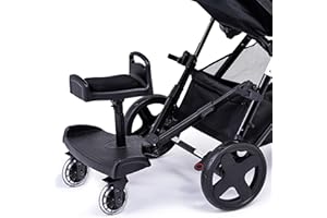 For Your Little One Ride On Board with Seat Compatible with Egg Stroller - Black