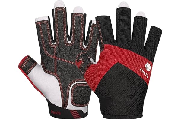 FitsT4 Sports Gants de Voile en 3/4 Doigts pour Mixte adulte