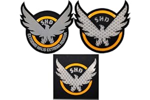 ODSS Patch infrarouge réfléchissant The Division SHD - Emblème tactique militaire avec fermeture Velcro - Pour brassard - Cadeau - Appliques décoratives (d)