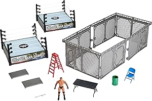 Mattel WWE Survivor War Games - Set da gioco con action figure, 2 anelli, gabbia e 5 accessori, include Randy Orton da 15,2 cm da collezione