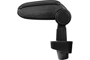 LP Trade Accoudoir Central pour Clio 3 III | Accessoire Console de Rangement et Repose-bras avec Compartiment Organiseur | Pièce Détachée d'Intérieur de Voiture | Simili Cuir Noir - Couture Noire