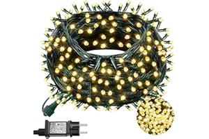 POIFL Luces Navidad, Luces Arbol Navidad, 20 Metros, 200 LED, Con Función De Memoria, 8 Modos De Iluminación, Resistente Al Agua, Adecuado Para Decoración Navideña Interior y Exterior (Blanco Cálido)