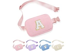 Parima Gifts for Girl Teen Girls Birthday Gifts - Personalized Gifts for Women, Gifts for Daughter Sister Friends Girlfriend, Pink Initial Crossbody Bag Fanny Pack Belt Bag Gifts Teens Girls (Pink A)