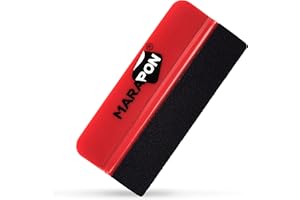 MARAPON® Rasqueta para lámina [10 x 4,3 cm] con Revestimiento de Fieltro, para Ventanas y Coches – rasqueta Adecuada para lámina de Carbono y Alcantara
