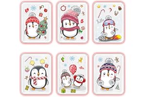 SUNSHINE SMILE Taschenwärmer Kinder 6er Pack,Handwärmer Kinder,Handwärmer Zum Knicken,Weihnachten Pinguin Taschenwärmer,Taschenwärmer Wiederverwendbar,Kleine Taschenwärmer für Kinder und Erwachsene