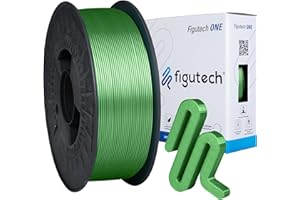 Filamento PLA 1.75mm 1kg Verde claro, Figutech ONE filamento 3D, precisión +/- 0.02mm, PLA optimizado para impresora 3D, alta adherencia y resistencia, fluidez mejorada