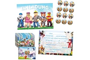 Dekewe 12 Stück Einladungskarten Kindergeburtstag Mädchen Junge, Thematische Party Geburtstag Einladungskarten, Kindergeburtstag Einladungskarte n für Feierlichkeiten oder Geburtstagsfeiern