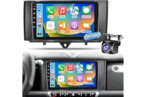 LORPHEIR Autoradio Android per Mercedes Benz Smart Fortwo 2011-2015, 2+64G Stereo 9 Pollici con Wireless CarPlay & Android Auto, Navigatore GPS WiFi, Audio DSP, Supporto Telecamera Retromarcia AHD