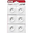 Legrand - Pack of 6 Neptune Earth Sockets - White