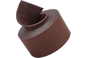 GORGECRAFT Sangles en Cuir Pleine Fleur 1.5,78 cm de Large (5),(1) cm de Long Bande en Cuir PU Simple Face pour Projets de Bricolage, Vêtements, Emballage de Bijoux(Marron Foncé), 1.5 Pouces de Large