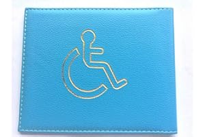 BRAND FREE New Soft Disabled Sky Blue Parking Car Badge Holder Hologram Protector Cover Wallet