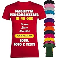 Maglietta Personalizzata Donna - 100% Cotone, Con Nome, Foto O Logo, Multiple Taglie E Colori - Foto 3