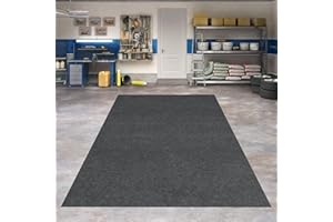 TANGZON Large Garage Floor Mat, Absorbent Oil Water Mud Garage with Double-sided Tape, Washable & Reusable Parking Mat Flooring Rug for Gym Shop Patio Entryway Floor (17 x 7.4 FT/504 x 221 cm)
