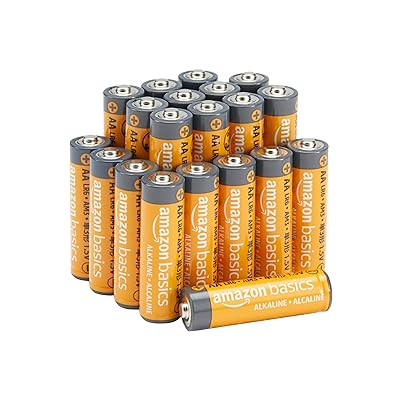 Amazon Basics 20-Pack AA Alkaline High-Performance Batteries, 1.5 Volt, 10-Year Shelf...