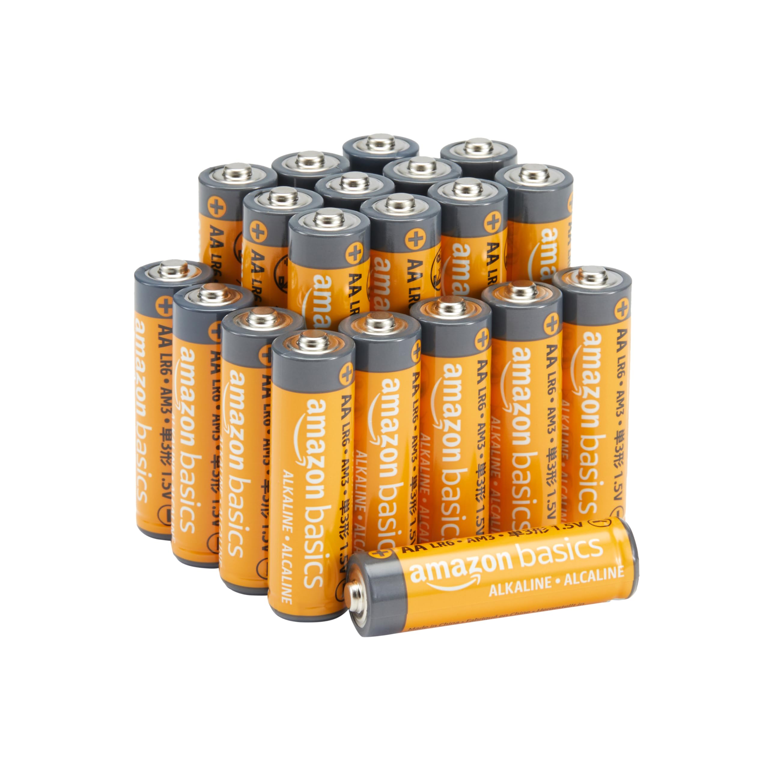 Amazon Basics AmazonBasics AA Performance Alkaline Non-Rechargeable Batteries (20-Pack) - Appearance May Vary