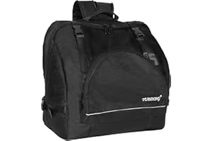 Vaguelly Sac à dos rembourré pour accordéon 80-96 pour piano basse avec bandoulière, sac à accessoires, étui pour accordéon, sac de transport pour instruments, noir, Noir , M, Mode