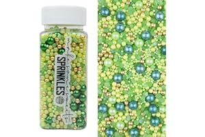 MS GOOD MakeSomeSweets GREEN HILLS Commestibili Sprinkles - Vegano, Senza Olio di Palma, Decorazione Vibrante per Dolci e Salatini, 100g