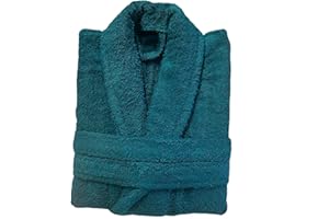Slumber Nights Cotton Terry Towelling Bathrobe Unisex Dressing Gown Men Women Super Absorbent