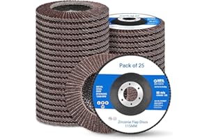 STEBRUAM 25 pezzi dischi lamellari da 115 mm, Disco Abrasivi grana 40/60/80/120/240, per Smerigliatrice Angolare a Batteria, GWS, BTI, Acciaio Inossidabile Metallo e Legno (grigio)