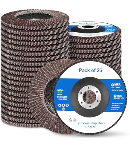 20 Dischi Lamellari 125mm Per Smerigliatrice - Grana 40-240 | Qualit&agrave; Professionale, Forma T-29