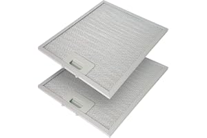 LEAD HOME Metalowy filtr przeciwtłuszczowy do okapów kuchennych, 320 x 260 mm, filtr przeciwtłuszczowy z metalową kratką do okapów kuchennych (2 sztuki)