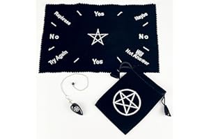 THE VOODOO SHOP Pendelset Witch - Pendelset mit Pendel, Pendeltuch und Säckchen - Magisches Pendel - Wahrsagen Hellsehen