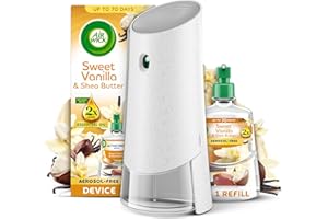 AIRWICK Air Wick Sweet Vanilla & Shea Butter Aerosol-Free Automatic Spray Kit, Lasts up to 70 Days, Air Freshener