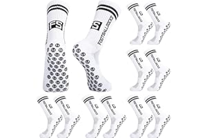 Apricitie 6 Paar Fussball Socken Kinder, Fußballsocken Anti Rutsch Grip Jungen Fußball Socken Rutschfeste Sportsocken für Fussball Basketball Laufen