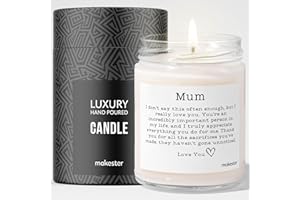 MAKESTER Gifts for Mum - 220g Soy Wax Scented Candle - Happy Birthday Candle for Mum