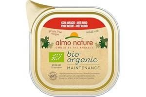 almo nature Bio Organic Maintenance - Mantenimiento húmedo para Gatos, con Carne de Vacuno, 85 g x 19 Unidades, 1,62 kg