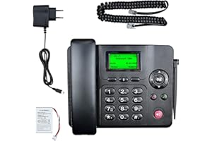 Lychee Wireless Classico Telefono Fisso GSM Quad-band - Dual SIM Card,Supporto Multilingue(Compreso l'italiano), Ampio Display Retroilluminato,Ideale per Casa/Hotel/Ufficione