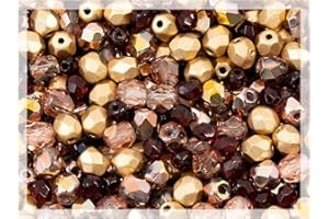 BOHEMIA CRYSTAL VALLEY 25 g (ca. 500 pz) Perle di cristallo perle di terra 3mm und 4mm ceco Cristallo, Oro Gold, Rot, Pink MIX perline di vetro ceco fuoco lucido