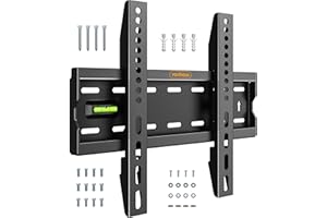 VonHaus TV Wall Bracket for 15-50" Screens, Ultra-Slim TV Bracket with Spirit Level, Flat to Wall Mount, 40kg Capacity, Max VESA: 300x200m
