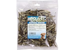 ARQUIVET Pescado capelín 150 gr - Snacks 100% Naturales para Perros - Chuches, golosinas, premios, recompensas, chucherías caninas - Alimento complementario para Perros