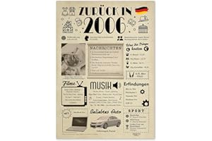 ‎FESTYSPARK Geschenk 19. Geburtstag Mädchen und Junge - Geburtstagsdekoration 19 Jahre - Geburtstagskarte 19. Geburtstag Mädchen - Karte 2006 Geburtstagsgeschenk - Birthday Decorations 19 Gifts