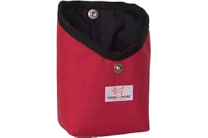 DOGS and MORE - TaschenTasche (Leckerlitasche/Leckerlibeutel/Futtertasche für die Jackentasche) in Rot