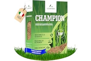 LERAVA CHAMPION Gazon à Semer (70 m²) - Graines Pelouse Résistantes à la Sécheresse - Croissance Rapide et Densité Maximale - Semences de Gazon Premium pour Jardin Durable