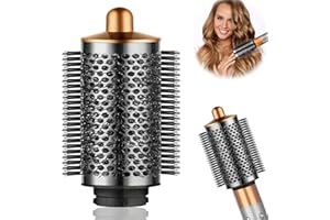 MOUPAA Ulepszona duża okrągła szczotka objętościowa do Dyson Airwrap HS05 /HS01 Multi-Styler, 7 cm do wiotkich płaskich włosów, złoty
