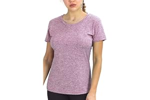 icyzone Sport T-Shirt Damen Kurzarm Laufshirt - Atmungsaktive Fitness Gym Shirt Schnell Trockened Funktionsshirt