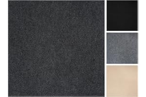 Vieshful Carpet Tiles Peel and Stick 50x50 cm, Self Adhesive Squares Carpet Floor Tile for Flooring Home Office Living Room Bedroom Commercial Apartment Dark Gray 10 Pack