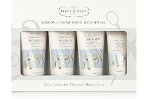 Percy & Reed I Need A Hero! Discover Something Wonderful Gift Set - Complete Hair Care Gift Set 4-In-1 - Includes Wonder Range Shampoo, Conditioner, Hair Balm, Overnight Recovery - Great Gift for Her