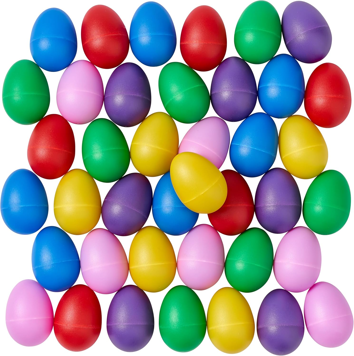 THE TWIDDLERS Set de 40 Huevos Musicales Tipo Maraca para Niños - Instrumentos de Percusión en 6 Colores para Búsqueda de Huevos de Pascua y Fiestas