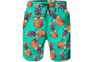 Loveternal Homme Short de Bain Séchage Rapide 3D Printed Shorts de Plage Été Beach Shorts
