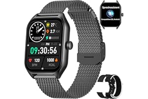 Dachma Uhr Damen Smartwatch telefonfunktion - Android smartwatch Damen mit Whatsapp Funktion 1.85" smartwatch Damen mit telefonfunktion smart Watch damenuhr Fitness Tracker schrittzähler + 3 Armband