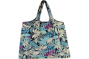 Lin's Liliana Duża składana torba 50 x 66 cm, wielokrotnego użytku, lekka, szybkoschnąca, odporna na rozerwanie, na zakupy, podróż, wycieczkę