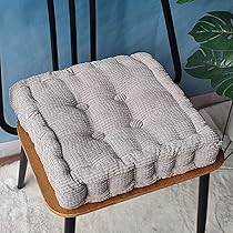 ZF YLYH 2er Set Stuhlkissen - Dicke Sitzkissen 45x45cm Für Indoor & Outdoor, Dunkelgrau