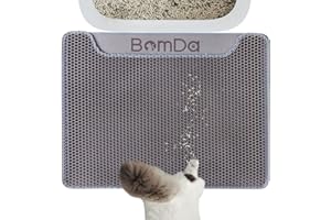BomDa Katzenklo Matte, Katzenstreu Unterleger Waben Design Katzenklo Vorleger wasserdichte Doppelte Schichte Entwurf Bienenwa
