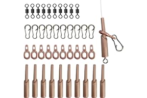 NewShot Carp Fishing Runing Rig Kit - Run Rigs for Fishing Tackle Accessories, Black, M